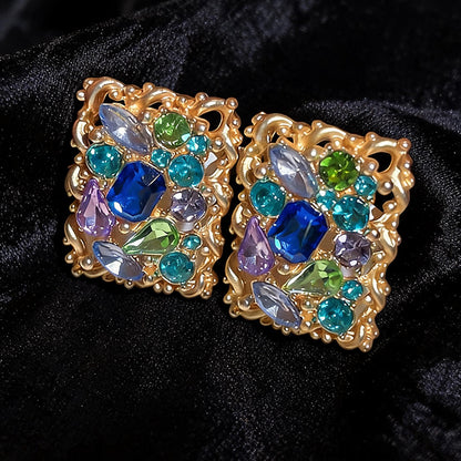 CASSIE Vintage Coloured Stone Earrings - view 5