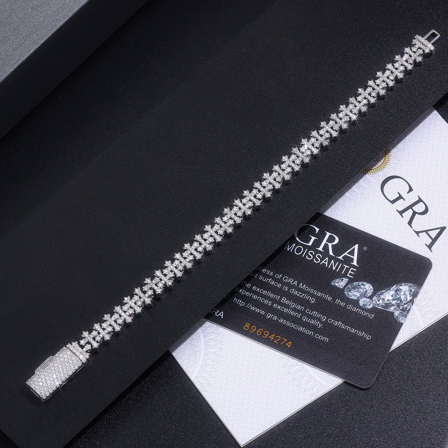 The Forge  Moissanite Silver Bracelet