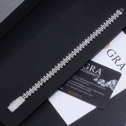The Forge  Moissanite Silver Bracelet