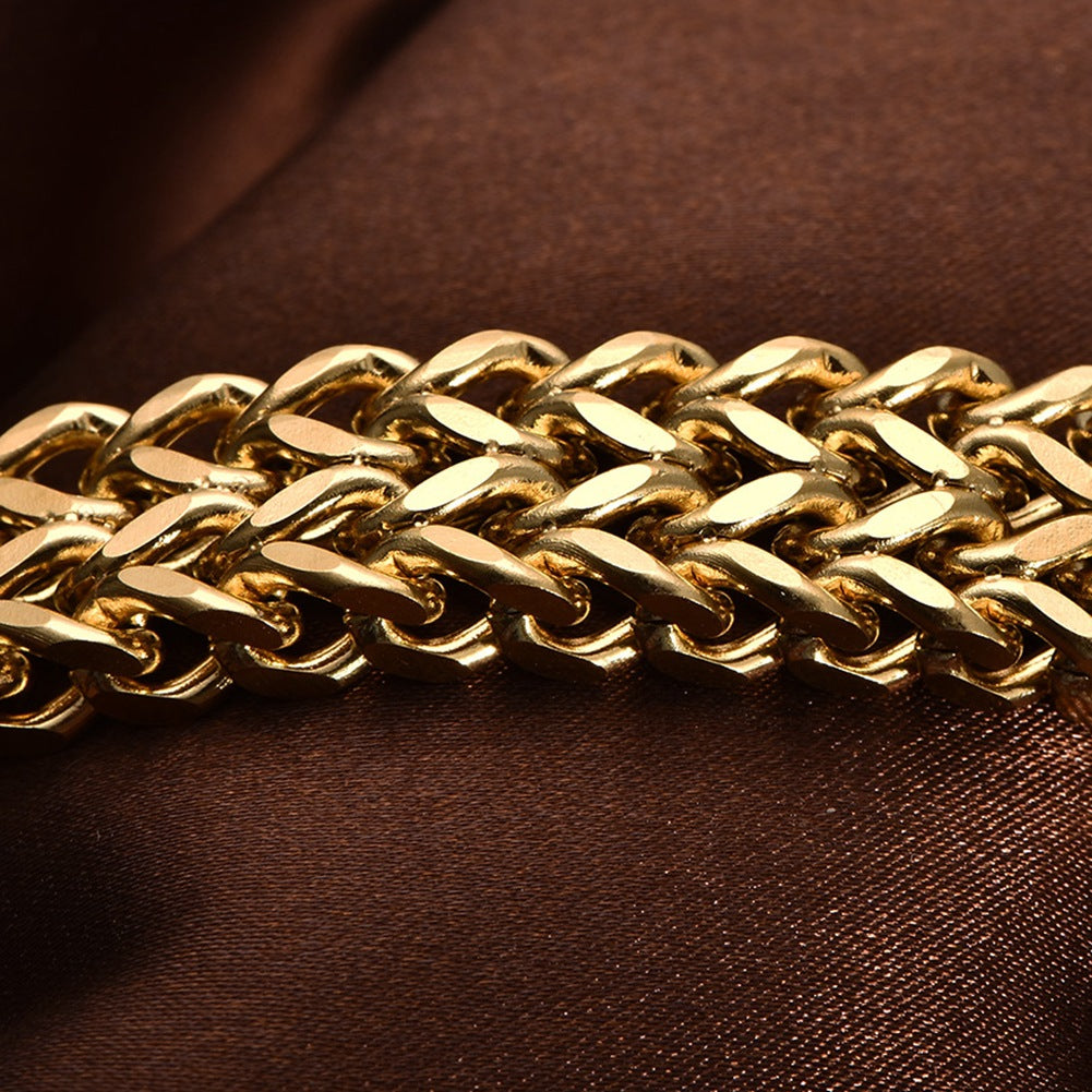 Double-Layer Chain Bracelet  Stainless Steel
