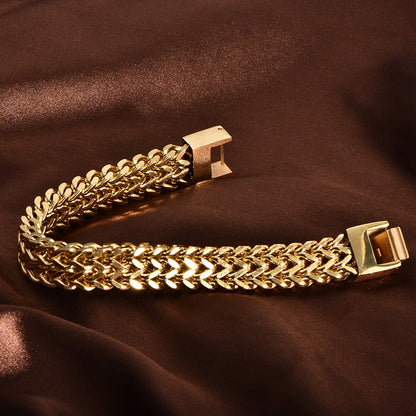 Double-Layer Chain Bracelet  Stainless Steel