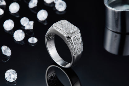 The Vanguard  Moissanite  Silver Ring