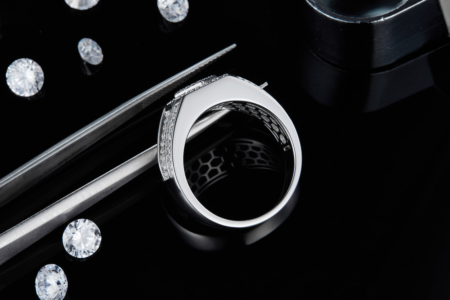 The Titan  Moissanite Silver Ring