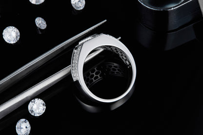 The Titan  Moissanite Silver Ring