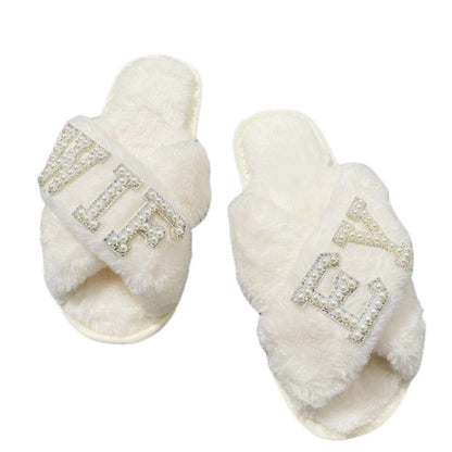 Bridal Plush Slippers