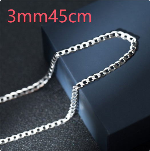 Curb Chain Necklace 925 Sterling Silver