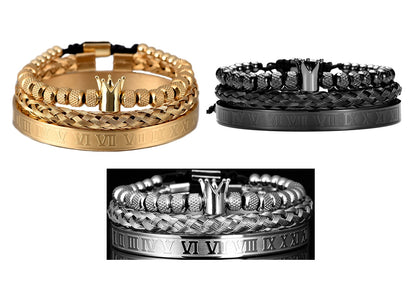 Roman Crown Charm Bracelet