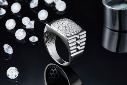 The Zenith Moissanite Silver Ring