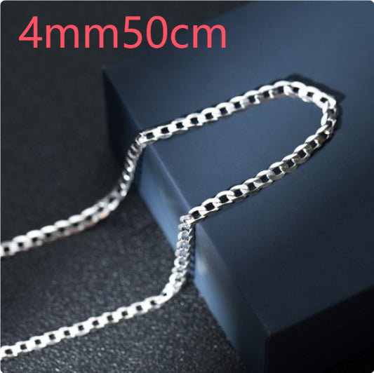 Curb Chain Necklace 925 Sterling Silver