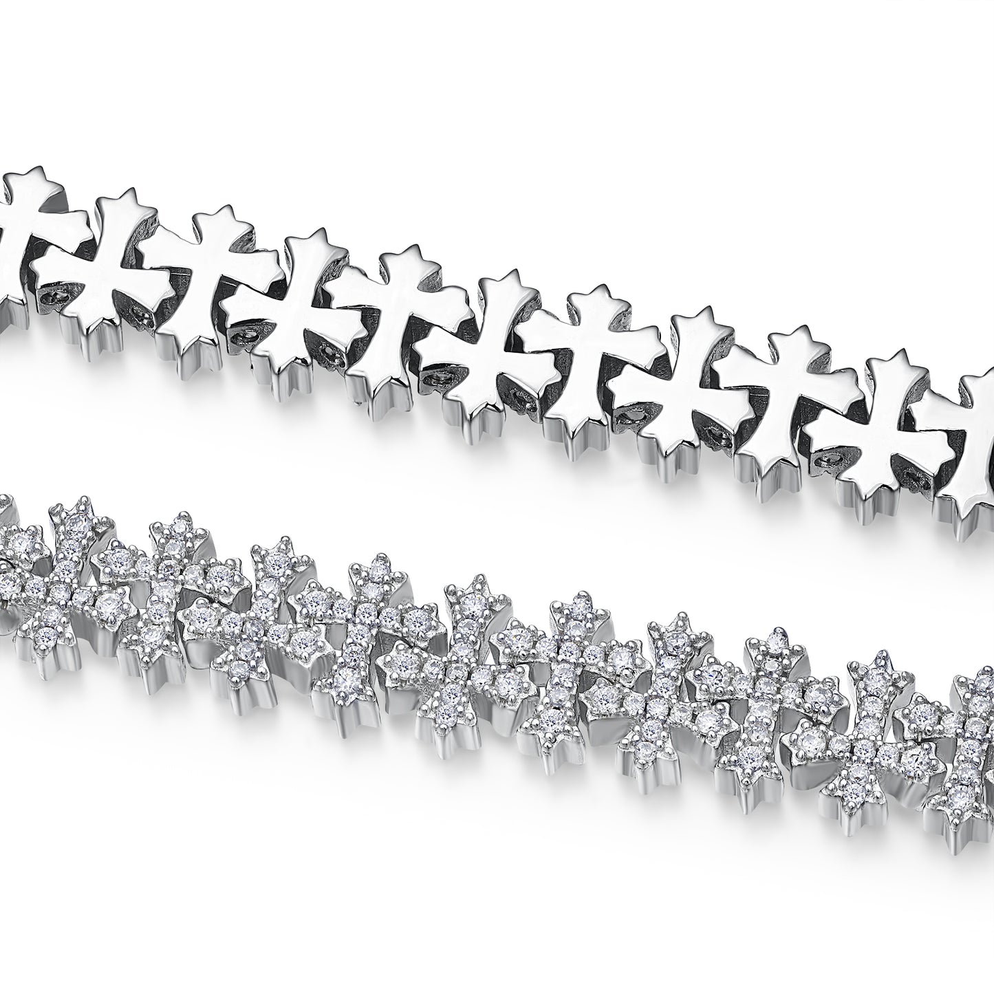 The Forge  Moissanite Silver Bracelet
