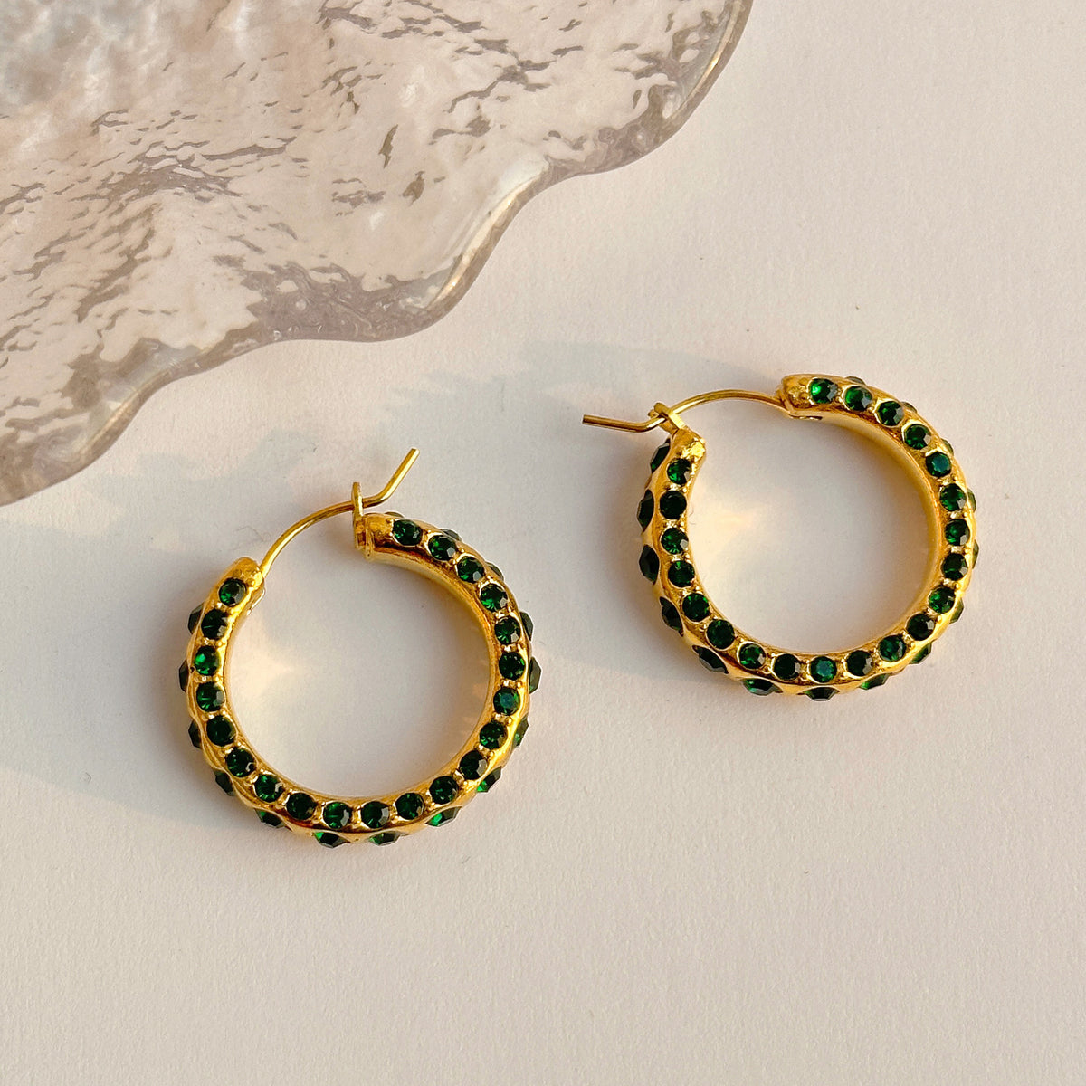 GULIA Zircon Hoop Earrings - view 3