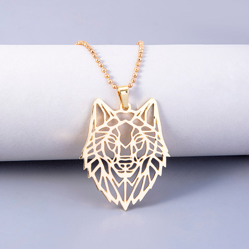 Wolf Head Pendant Necklace