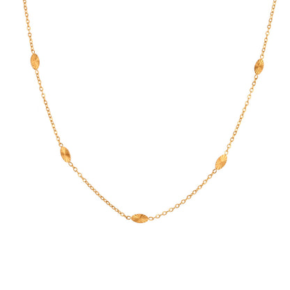 Ins Fashion Simple And Light Luxury Clavicle Chain Jewelry Stainless Steel Plated 18K