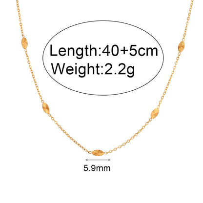 Ins Fashion Simple And Light Luxury Clavicle Chain Jewelry Stainless Steel Plated 18K