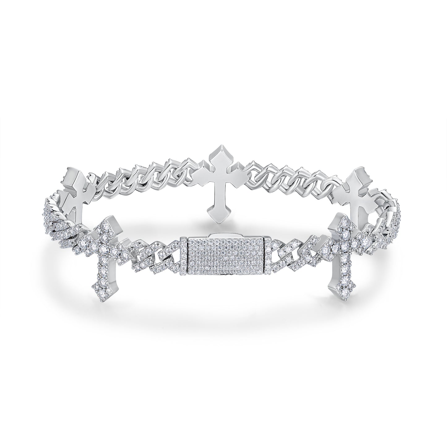 The Bastion  Moissanite Silver Bracelet