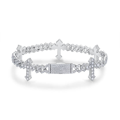 The Bastion  Moissanite Silver Bracelet