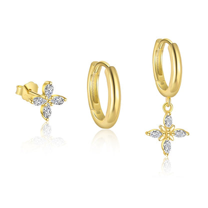 MORI | 925 Sterling Silver Four Leaf Clover  Earring