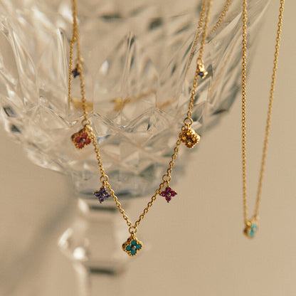 FLORA Zircon Flower Bracelet & Necklace