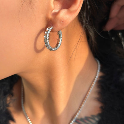 GULIA Zircon Hoop Earrings - view 5