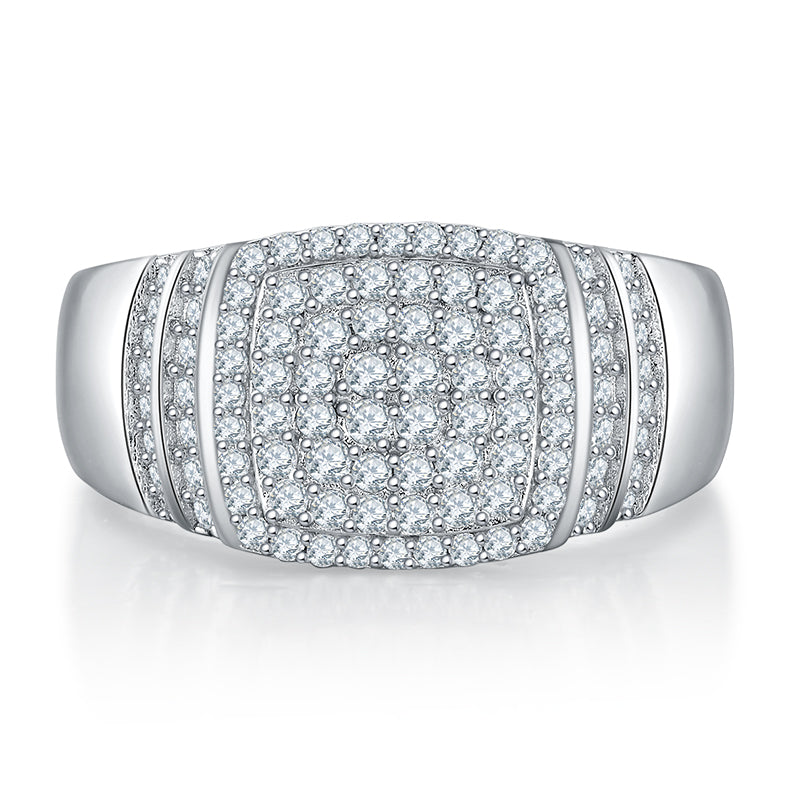 The Valor  Moissanite Silver Ring