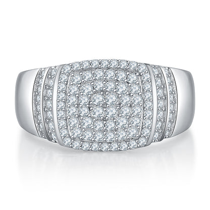 The Valor  Moissanite Silver Ring