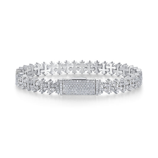 The Forge  Moissanite Silver Bracelet