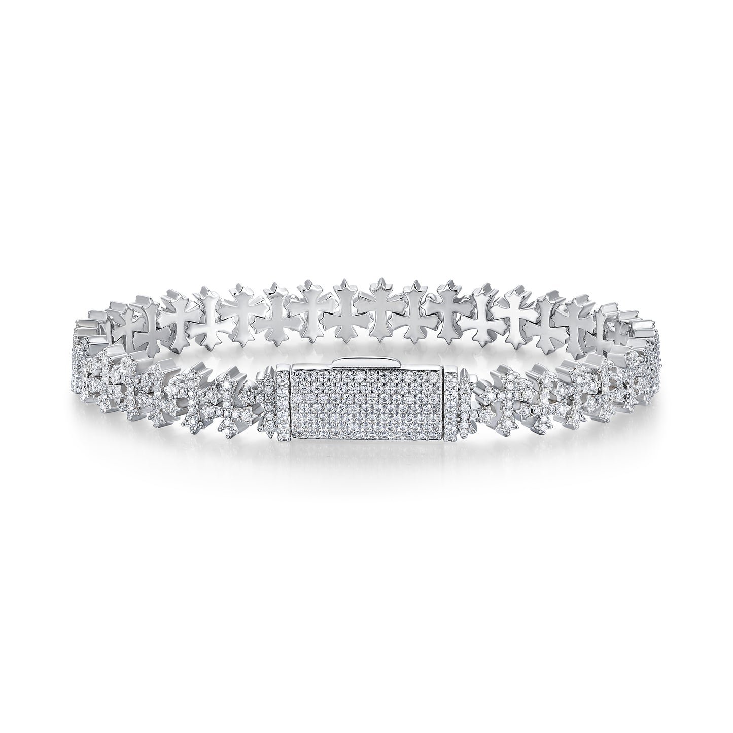 The Forge  Moissanite Silver Bracelet
