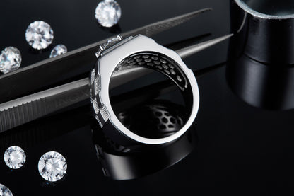 The Atlas 1ct Moissanite Silver Ring