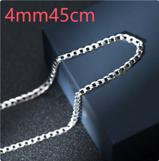 Curb Chain Necklace 925 Sterling Silver