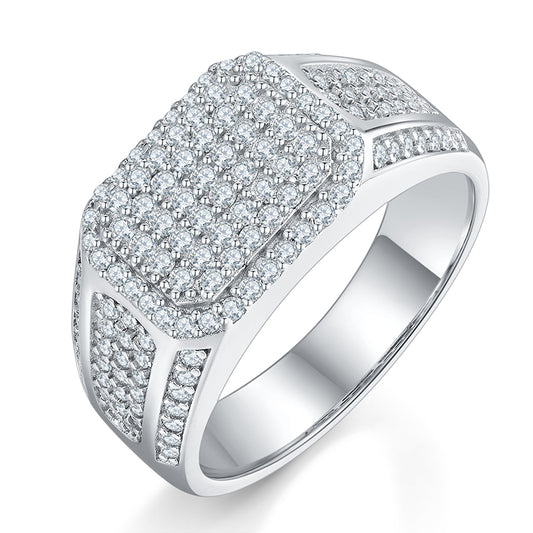 The Vanguard  Moissanite  Silver Ring