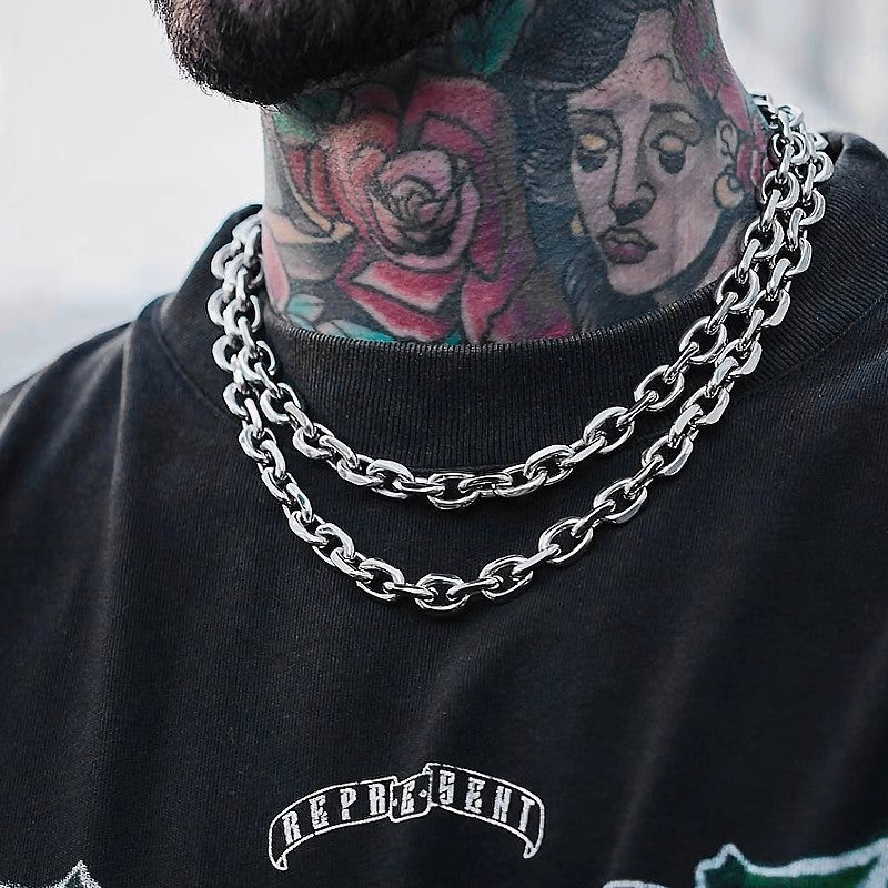 Cuban O-Link Necklace | Men's Stainless Steel Chain