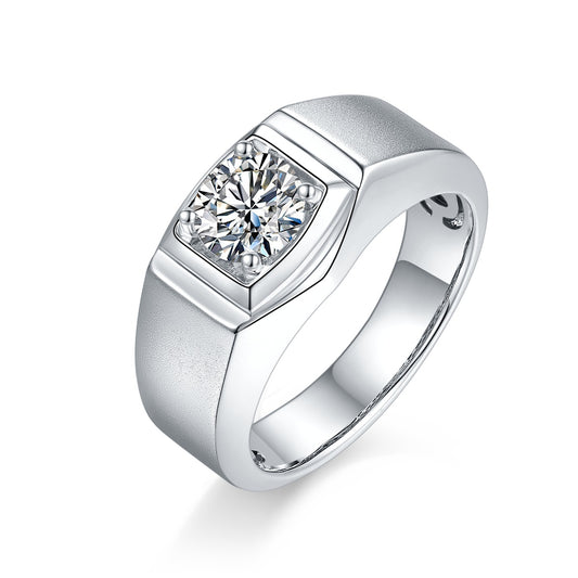 The Regent  1ct Moissanite Silver Ring