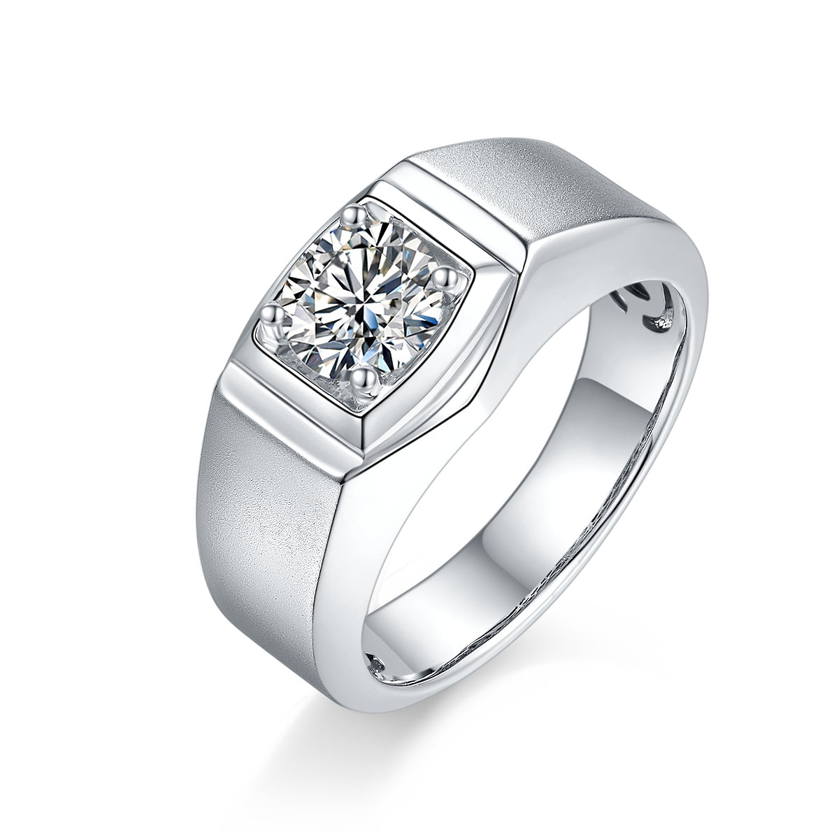 The Regent  1ct Moissanite Silver Ring