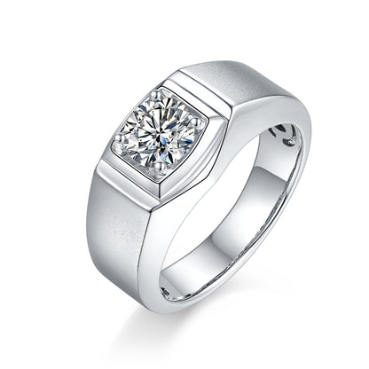 The Regent  1ct Moissanite Silver Ring
