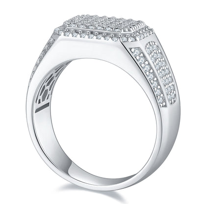 The Vanguard  Moissanite  Silver Ring