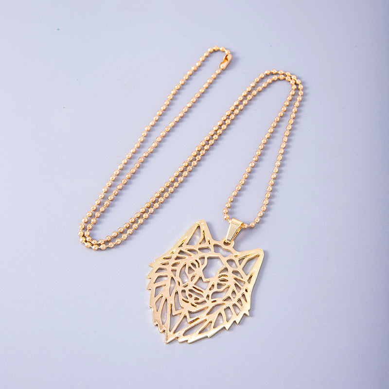 Wolf Head Pendant Necklace