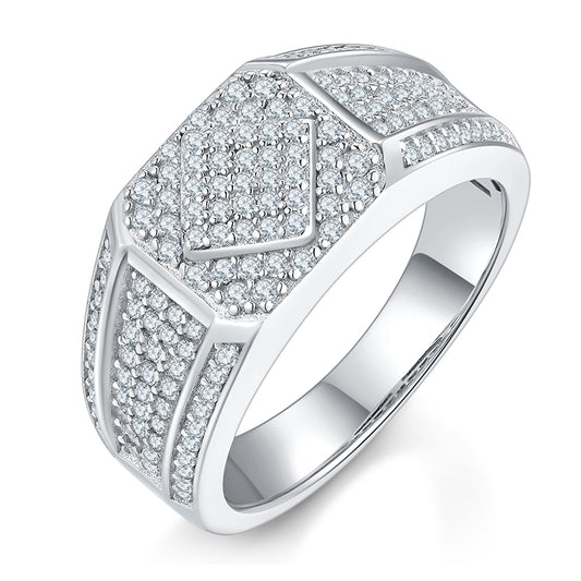 The Titan  Moissanite Silver Ring