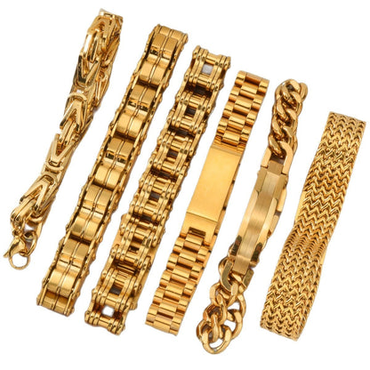 The Gilded 18K Gold Mesh Stainless Steel Bracelet