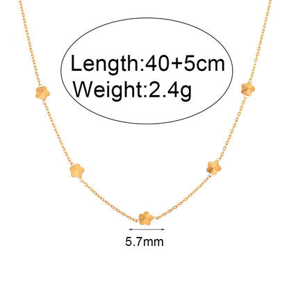 Ins Fashion Simple And Light Luxury Clavicle Chain Jewelry Stainless Steel Plated 18K