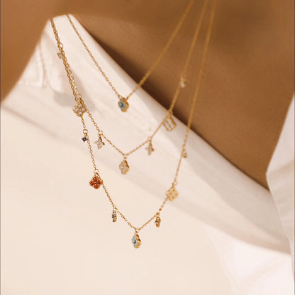 FLORA Zircon Flower Bracelet & Necklace