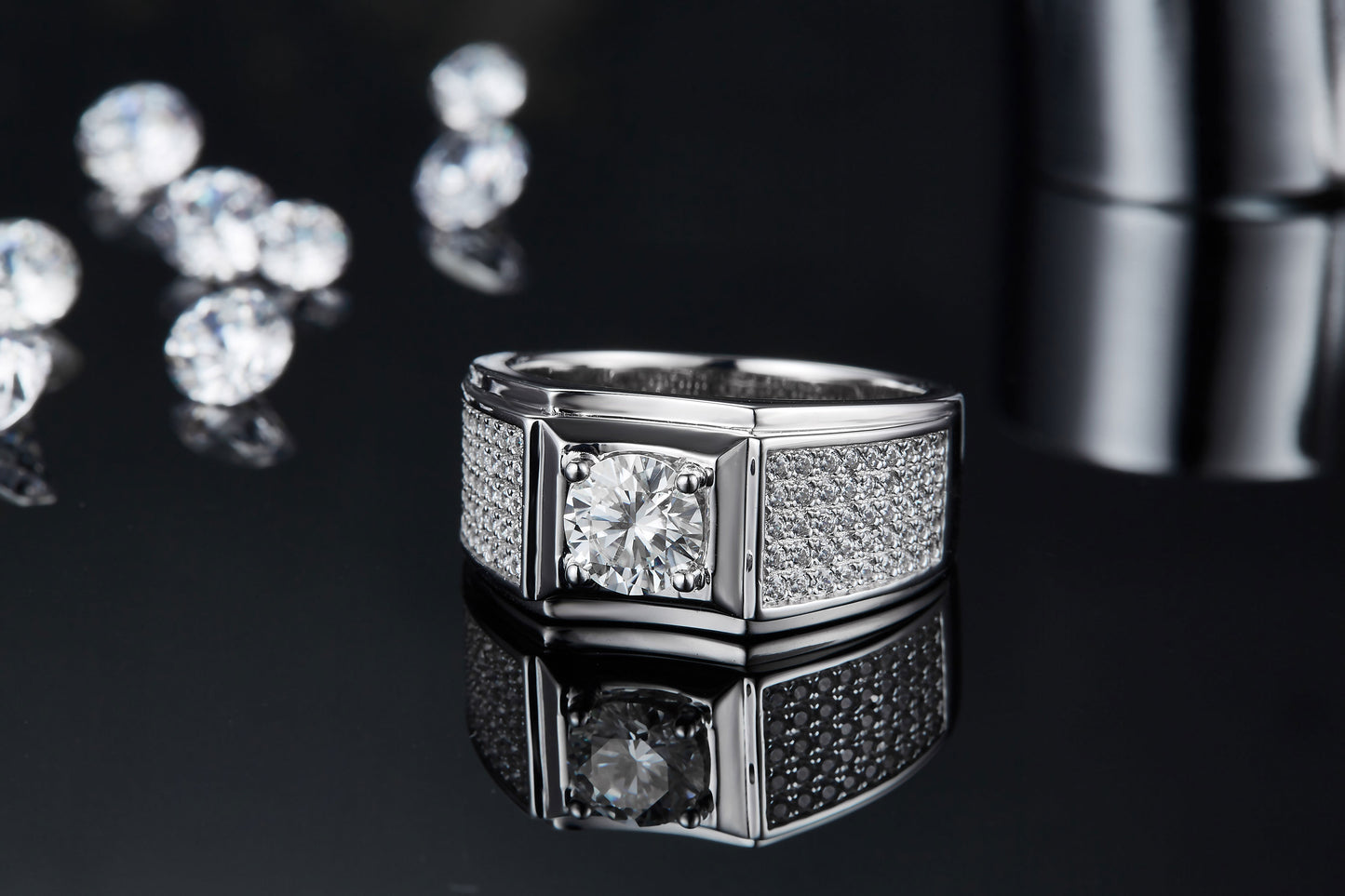 The Orion  1ct Moissanite Silver Ring