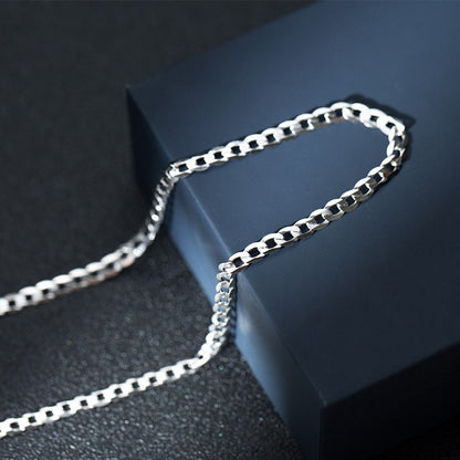 Curb Chain Necklace 925 Sterling Silver