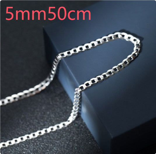 Curb Chain Necklace 925 Sterling Silver