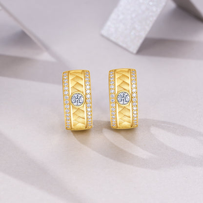 Aurore | Moissanite Earring Set | S925 Gold Plated Sterling Silver