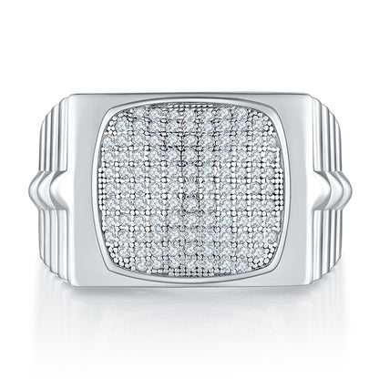 The Zenith Moissanite Silver Ring