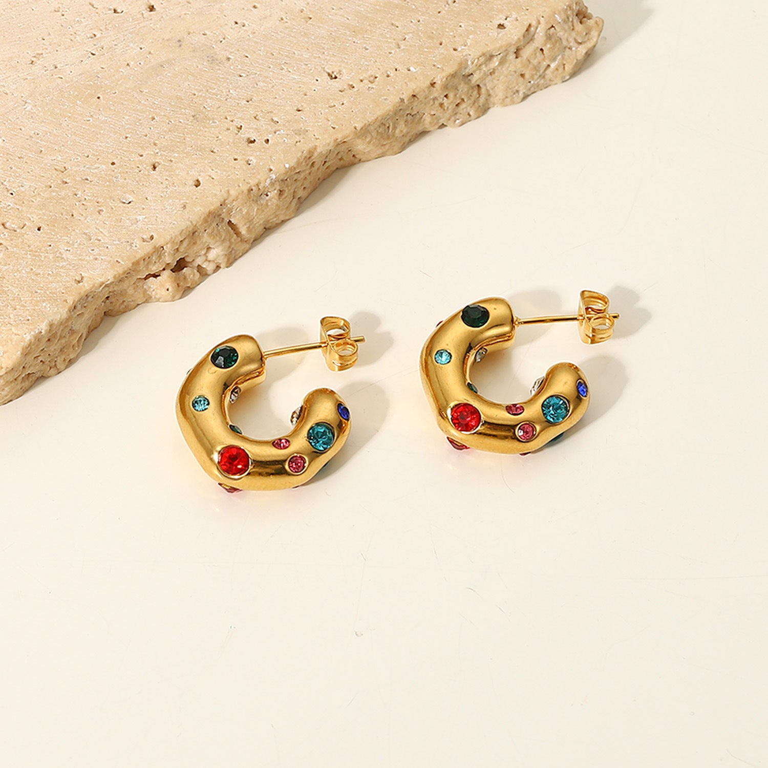 Colored Stud Earrings - KAYLUZ LTD