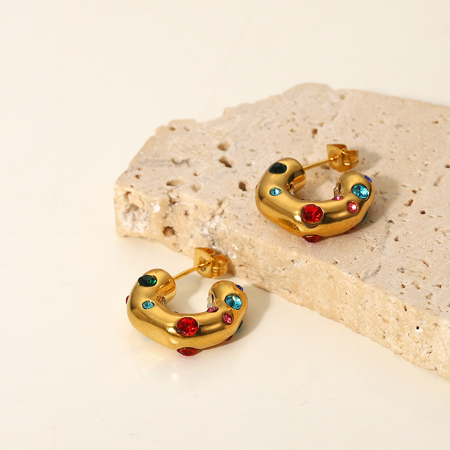 Colored Stud Earrings - KAYLUZ LTD