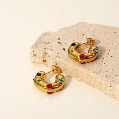 Colored Stud Earrings - KAYLUZ LTD