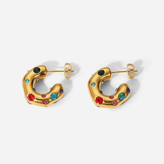 Colored Stud Earrings - KAYLUZ LTD