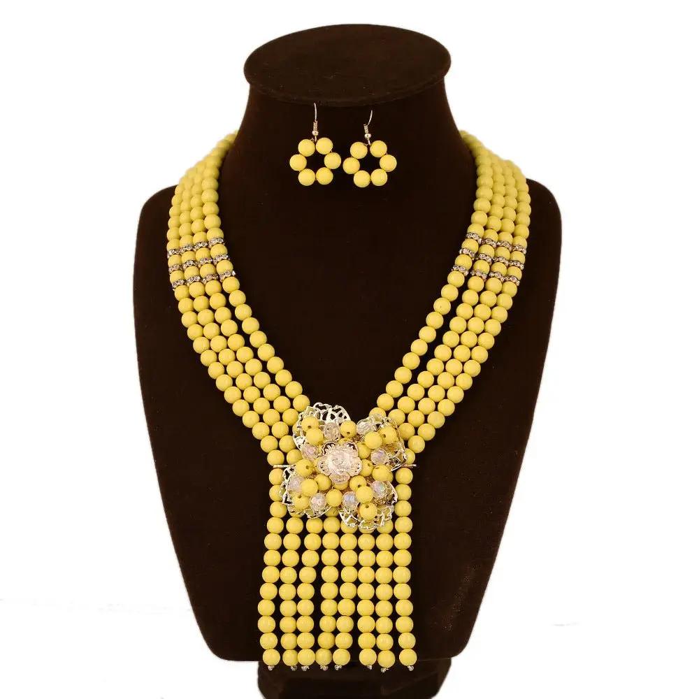 OMARI Set Bridal Necklace Bracelet Two Piece Set - KAYLUZ LTD